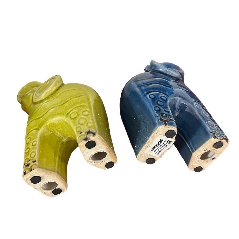 Barinas Elephant Statuaries Crackle Glaze chartreuse green glue color - Picture 5 of 12